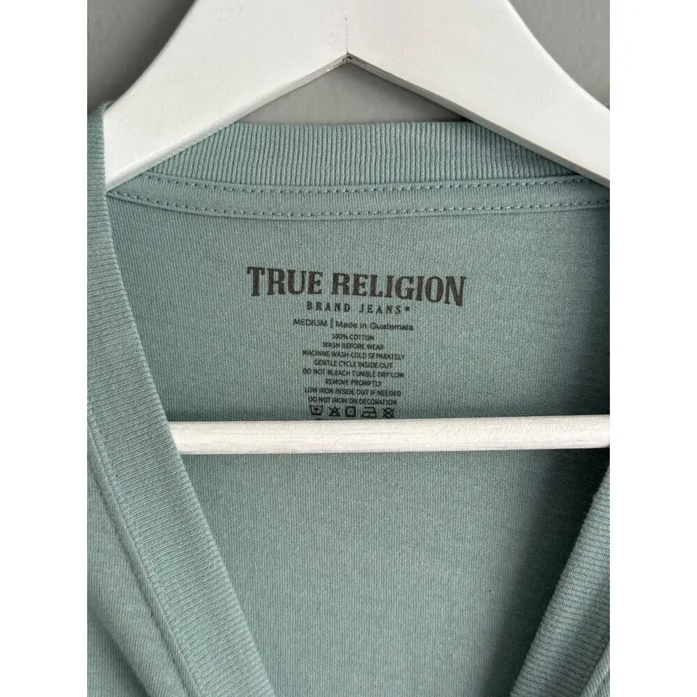 NWT True Religion Men's M Sage Buddha Puff Graphic Tee Y2K Statement $62 Retail